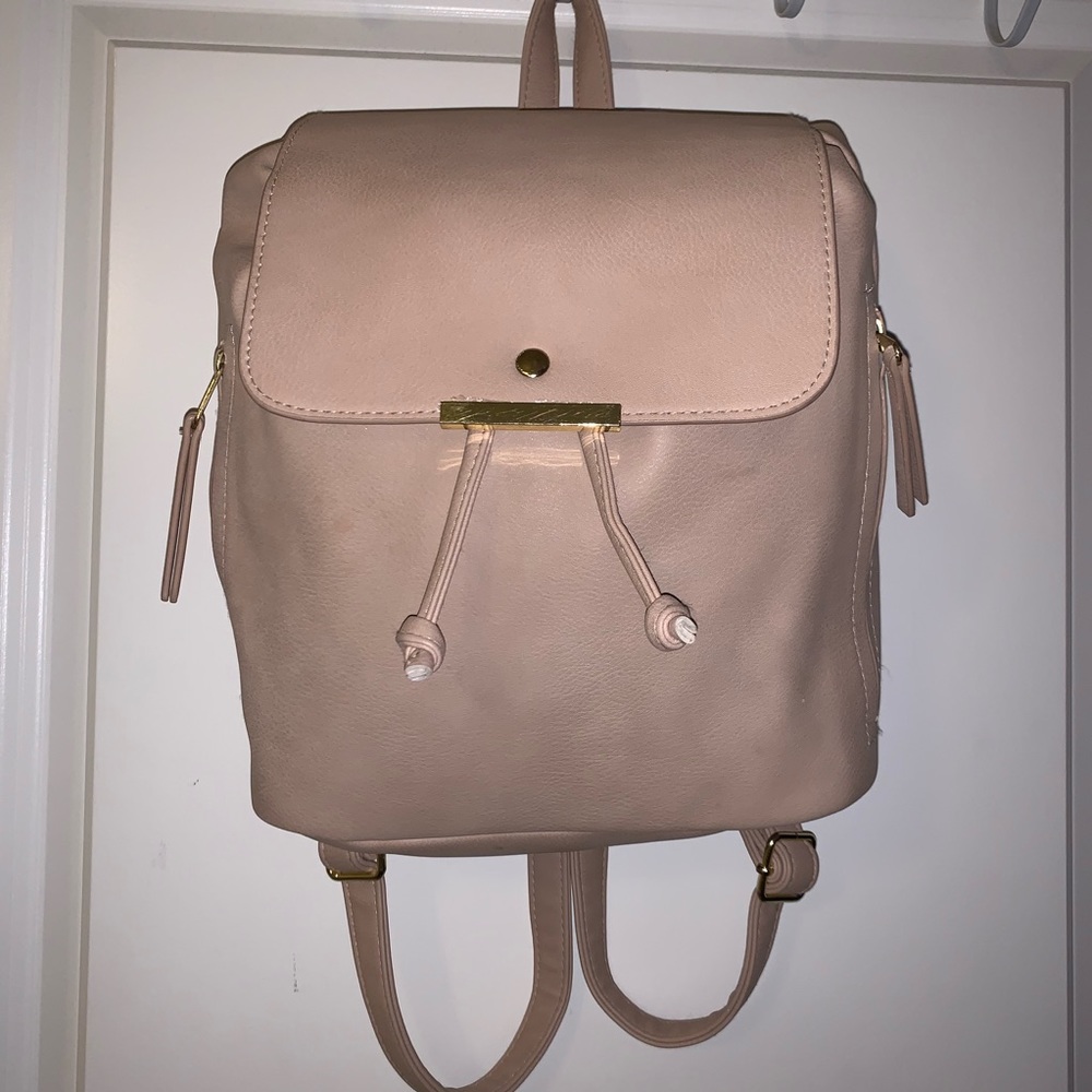 Drawstring pink backpack